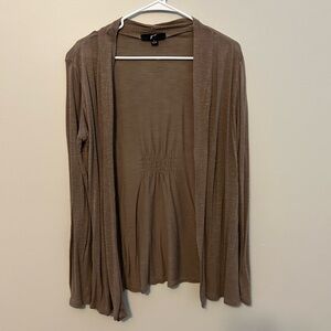 Brown knit cardigan jacket